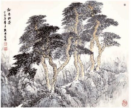 《松色幽姿》的畫法步驟04