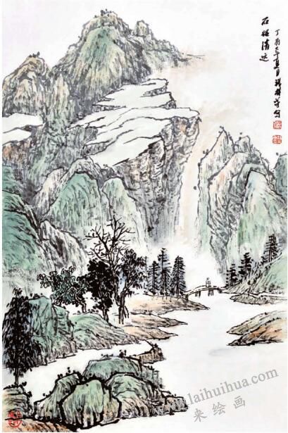 《山石》的畫法步驟04