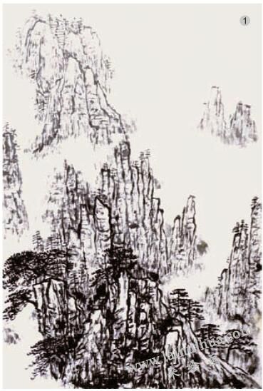 《黃山云煙》的畫(huà)法步驟01