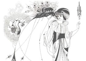 世界名畫:比亞茲萊《莎樂美》作品