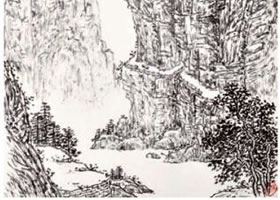 焦墨山水畫的畫法