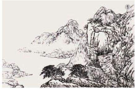 積墨山水畫的畫法步驟一