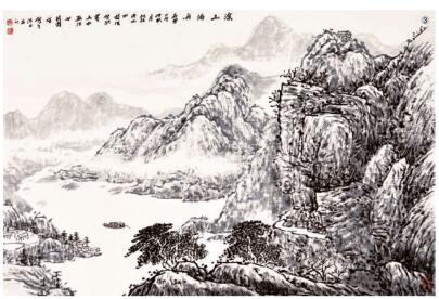 積墨山水畫的畫法步驟三