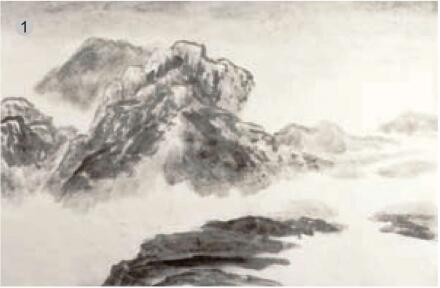 濃破淡法畫(huà)法步驟01，破墨山水畫(huà)的畫(huà)法步驟