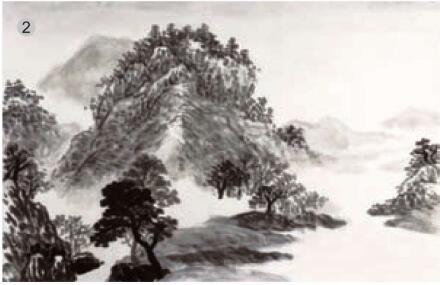 濃破淡法畫(huà)法步驟02，破墨山水畫(huà)的畫(huà)法步驟