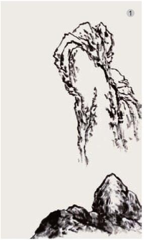 淡破濃法畫(huà)法步驟01，破墨山水畫(huà)的畫(huà)法步驟