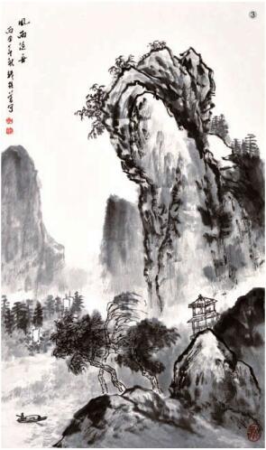淡破濃法畫(huà)法步驟03，破墨山水畫(huà)的畫(huà)法步驟
