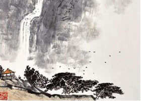 潑墨山水畫的畫法