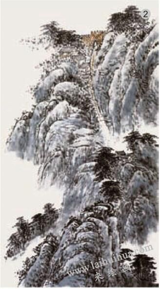 水墨螺青淡彩畫法步驟02
