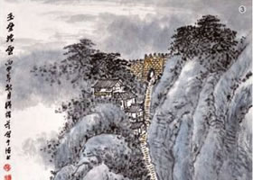 水墨螺青淡彩畫法