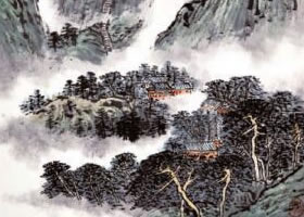 水墨赭綠重彩畫法