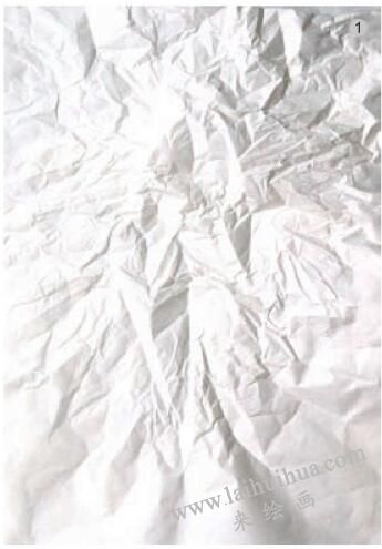 水墨山水畫皺紙法技法步驟01