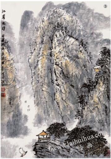 水墨山水畫皺紙法技法步驟03