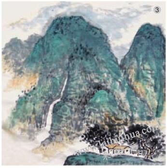 水墨山水畫印紙法技法步驟03