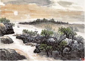 水墨山水畫(huà)膠染法表現(xiàn)技法