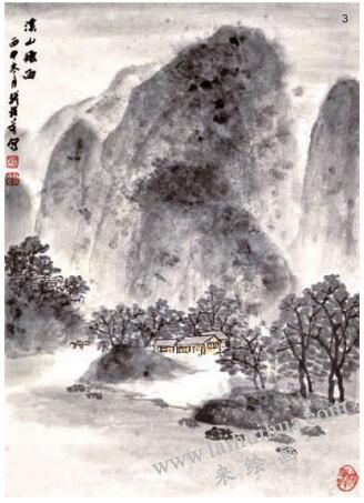 水墨山水畫撒鹽法技法步驟03