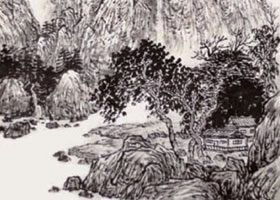 水墨山水畫(huà)之山頂及脈絡(luò)的畫(huà)法