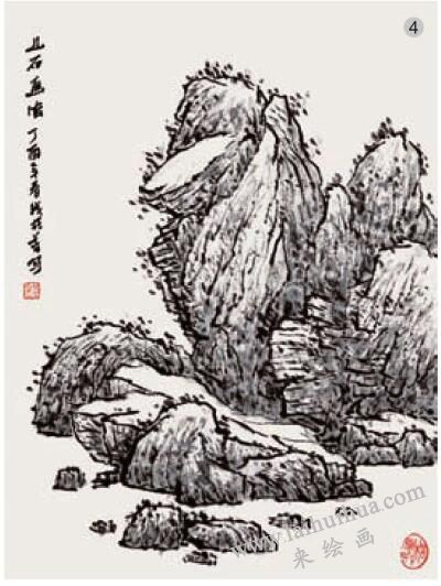 山石的點染
