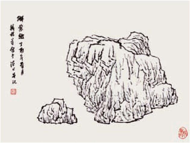 山石的皴法之解索皴
