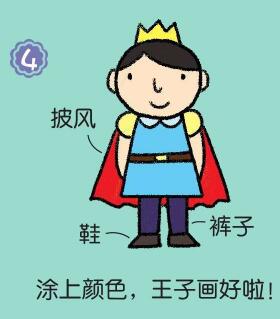 王子簡(jiǎn)筆畫(huà)畫(huà)法步驟04