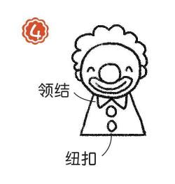 小丑簡筆畫畫法步驟04
