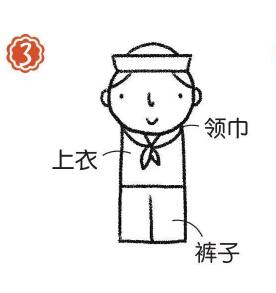 船上的水手簡(jiǎn)筆畫畫法步驟03