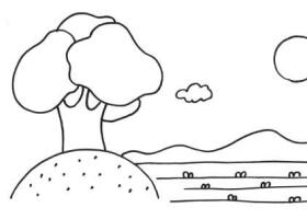 風(fēng)景簡筆畫中的虛實(shí)處理