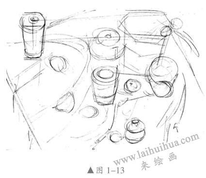 觀察分析與構圖，素描靜物畫的作畫步驟01