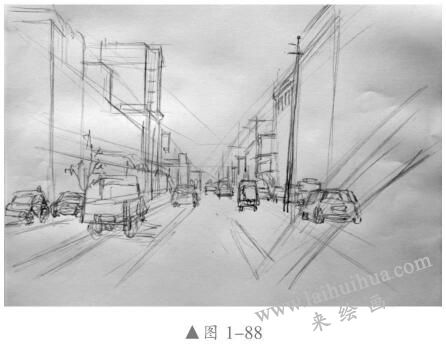 素描風(fēng)景畫的作畫步驟02