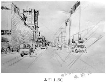 素描風(fēng)景畫的作畫步驟04