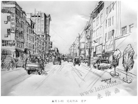 素描風(fēng)景畫的作畫步驟05