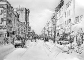素描風(fēng)景畫的作畫步驟