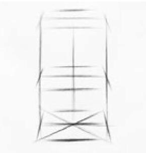 圓錐體的素描畫法步驟02，幾何形體素描訓練