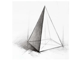四棱錐體的素描畫(huà)法