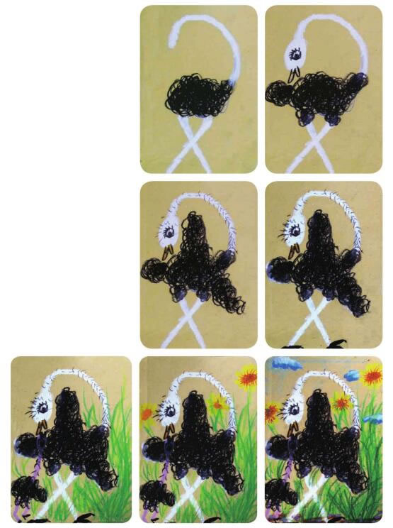 愛(ài)動(dòng)的鴕鳥兒童畫教學(xué)