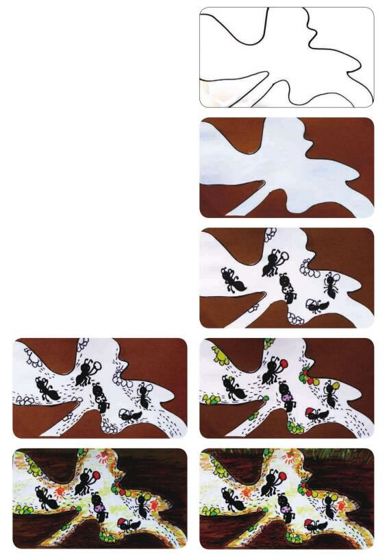 螞蟻的家兒童畫(huà)教學(xué)過(guò)程