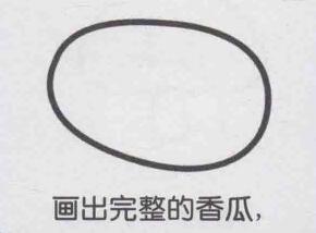 香瓜簡筆畫畫法步驟02