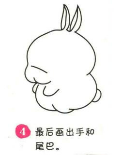 流氓兔簡(jiǎn)筆畫畫法步驟04