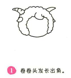 喜羊羊簡(jiǎn)筆畫(huà)畫(huà)法步驟01