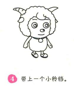 喜羊羊簡(jiǎn)筆畫(huà)畫(huà)法步驟04