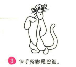 跳跳虎簡(jiǎn)筆畫畫法步驟03