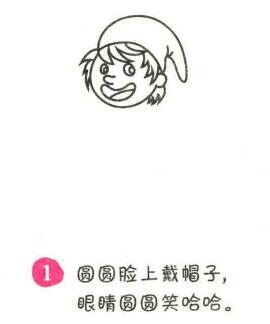 魔法師簡筆畫畫法步驟01