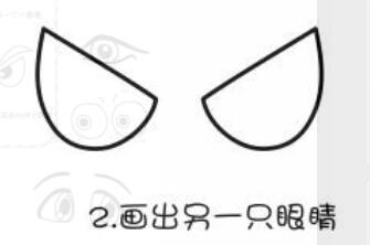 眼睛簡筆畫畫法步驟02