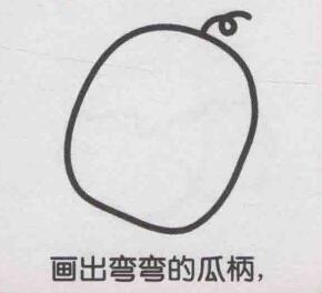 哈密瓜簡(jiǎn)筆畫(huà)畫(huà)法步驟02