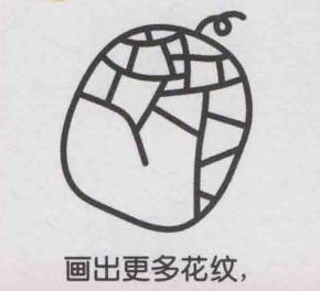 哈密瓜簡(jiǎn)筆畫(huà)畫(huà)法步驟04