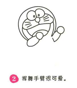 機(jī)器貓簡(jiǎn)筆畫(huà)畫(huà)法步驟02