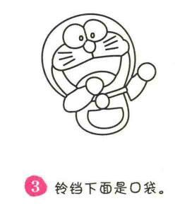 機(jī)器貓簡(jiǎn)筆畫(huà)畫(huà)法步驟03