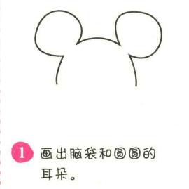 米老鼠簡(jiǎn)筆畫(huà)畫(huà)法步驟01