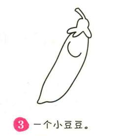 豆角簡筆畫畫法步驟03