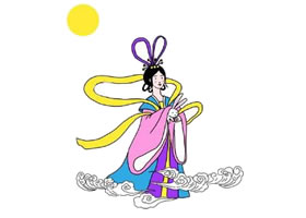 卡通嫦娥仙子簡(jiǎn)筆畫